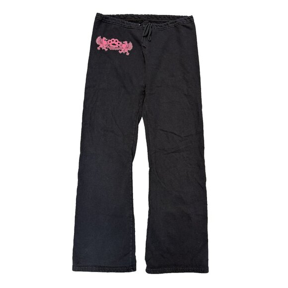 Vintage 187 Inc Grunge Womens Pants Black Y2K Sweatpants Brass Knuckles Large - Picture 1 of 16